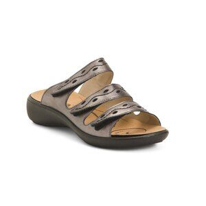 ROMIKA ANTHRACITE Leather Ibiza Sandals